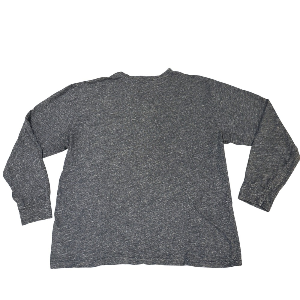 Polo Ralph Lauren Mens L Long Sleeve T-Shirt Grey Heather Cotton White Pony - Picture 3 of 9